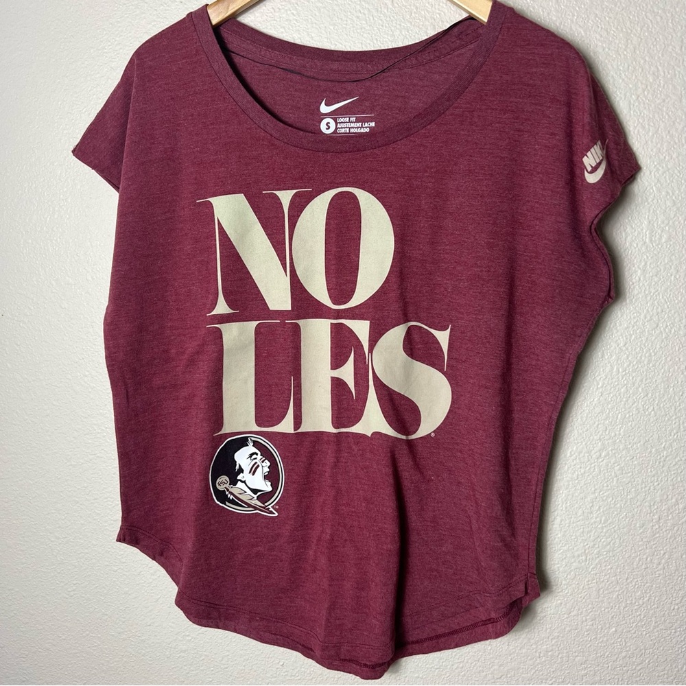 Nike Women's  Seminole Chant Shirt 'NOLES' Short Sleeve Loose Cut Small